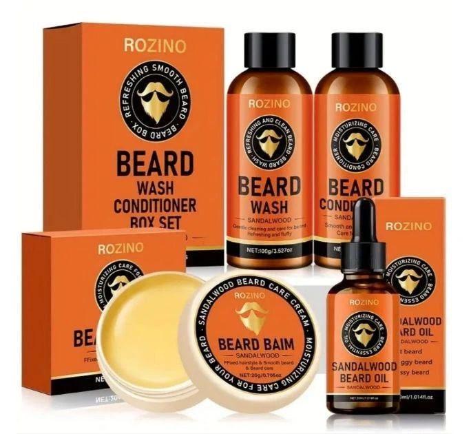 Набор по уходу за бородой комплексный ROZINO Sandalwood Шампунь Кондиционер Бальзам Масло (28526128) Набор по уходу за бородой комплексный ROZINO Sandalwood Шампунь Кондиционер Бальзам Масло (28526128)