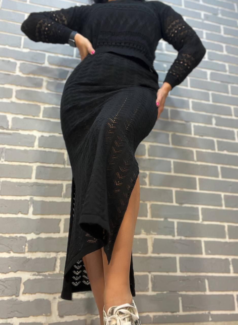Костюм женский Mintas 2414-2416 юбка и реглан OS Черный (2057) - фото 5 Костюм женский Mintas 2414-2416 юбка и реглан OS Черный (2057) - фото 5