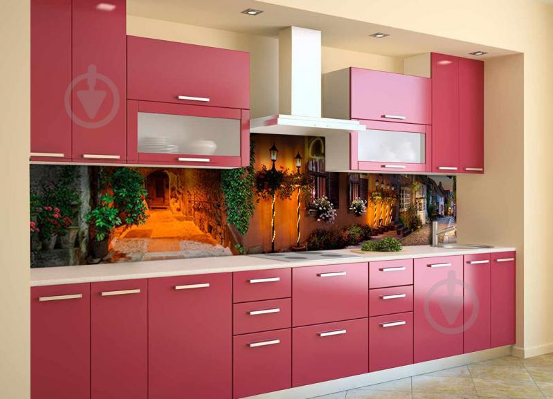 Скинали на кухню Zatarga «Вечер в Провансе» 650х2500 мм виниловая 3Д наклейка кухонный фартук самоклеящаяся Z180820/1