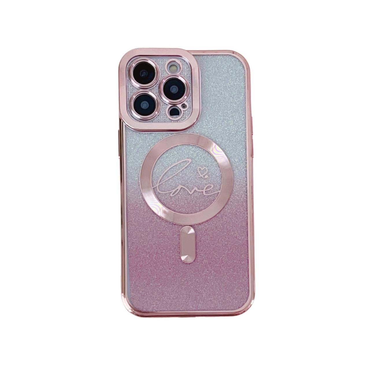 Чехол с блестками, поддержка Magsafe и с защитой камеры для iPhone 14 Pro Max, розовое золото Чехол с блестками, поддержка Magsafe и с защитой камеры для iPhone 14 Pro Max, розовое золото