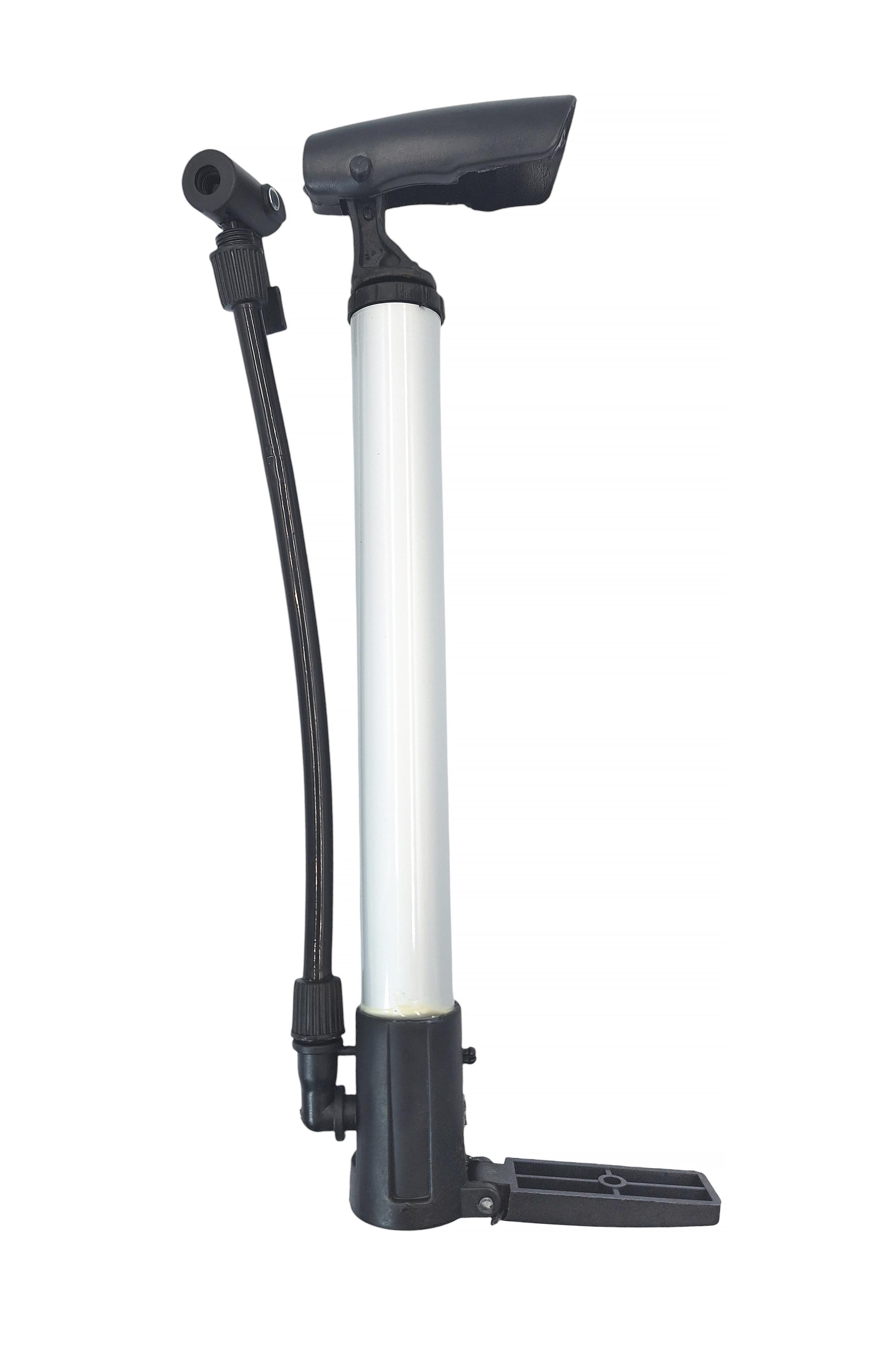 Насос велосипедный с подножкой пластиково-алюминиевый 315х35 мм Серебристый (G0002000)