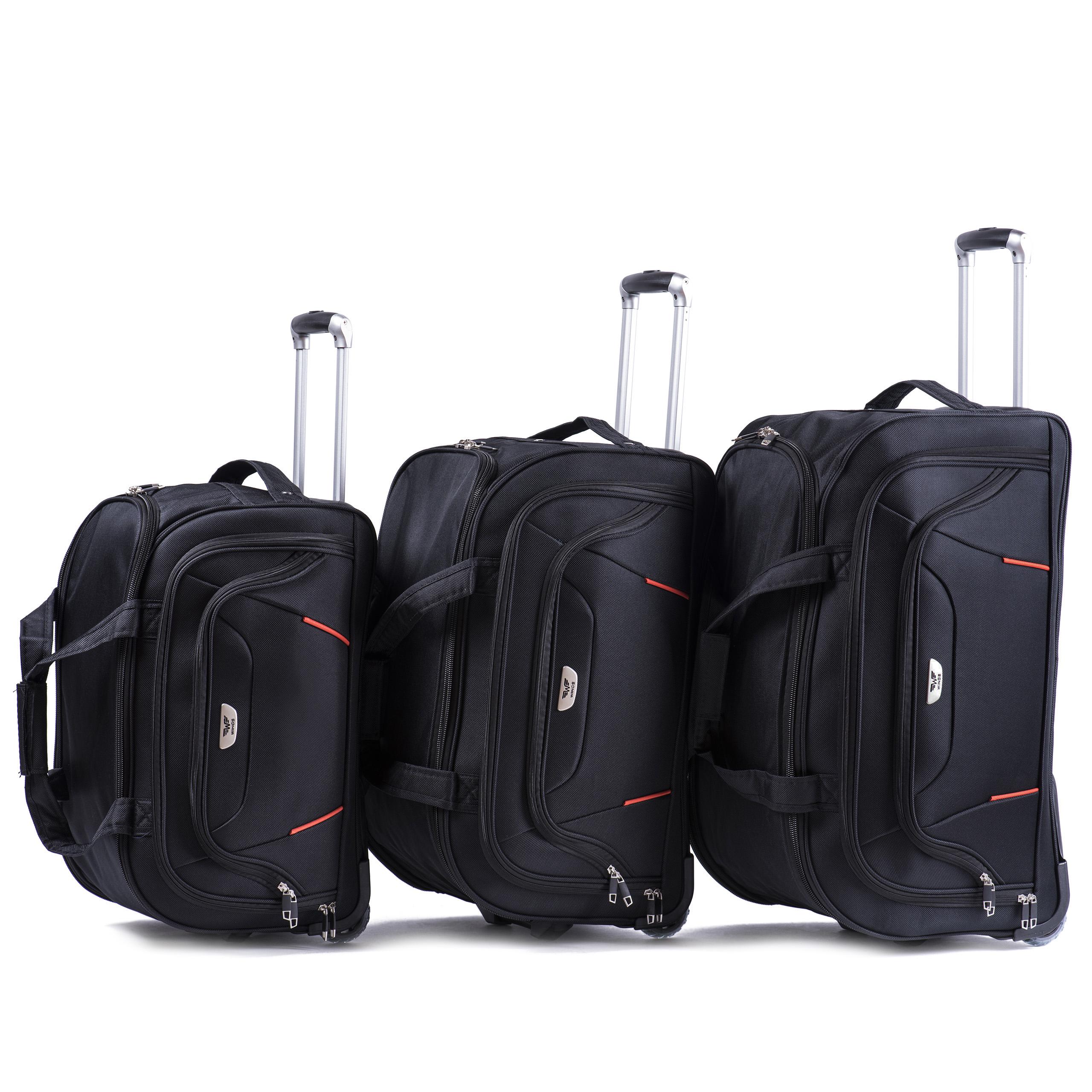 Сумка дорожная Wings c1055 50 л на 2 колесах Черный (10228250) - фото 10