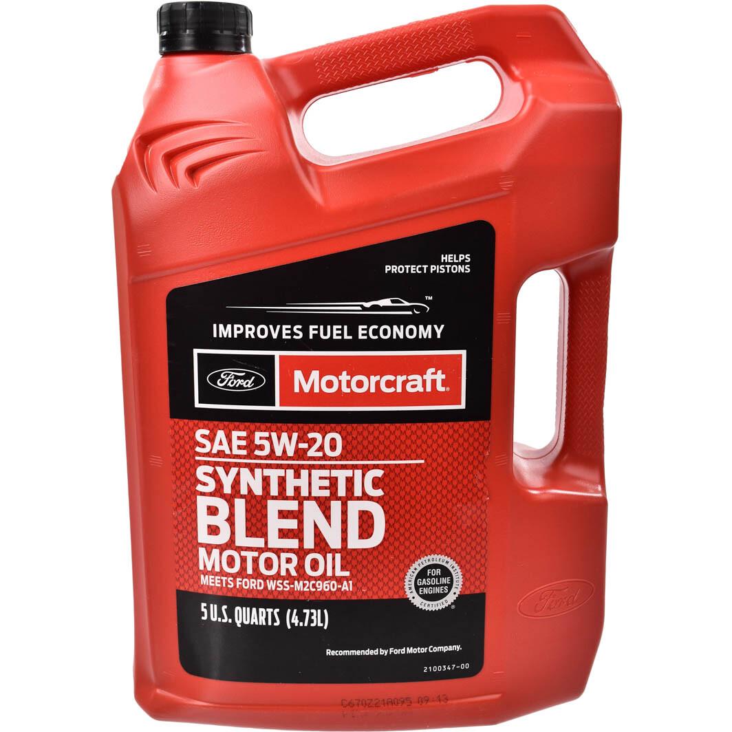 Моторное масло Ford Motorcraft Synthetic Blend 5W-20 4,73 л - фото 1