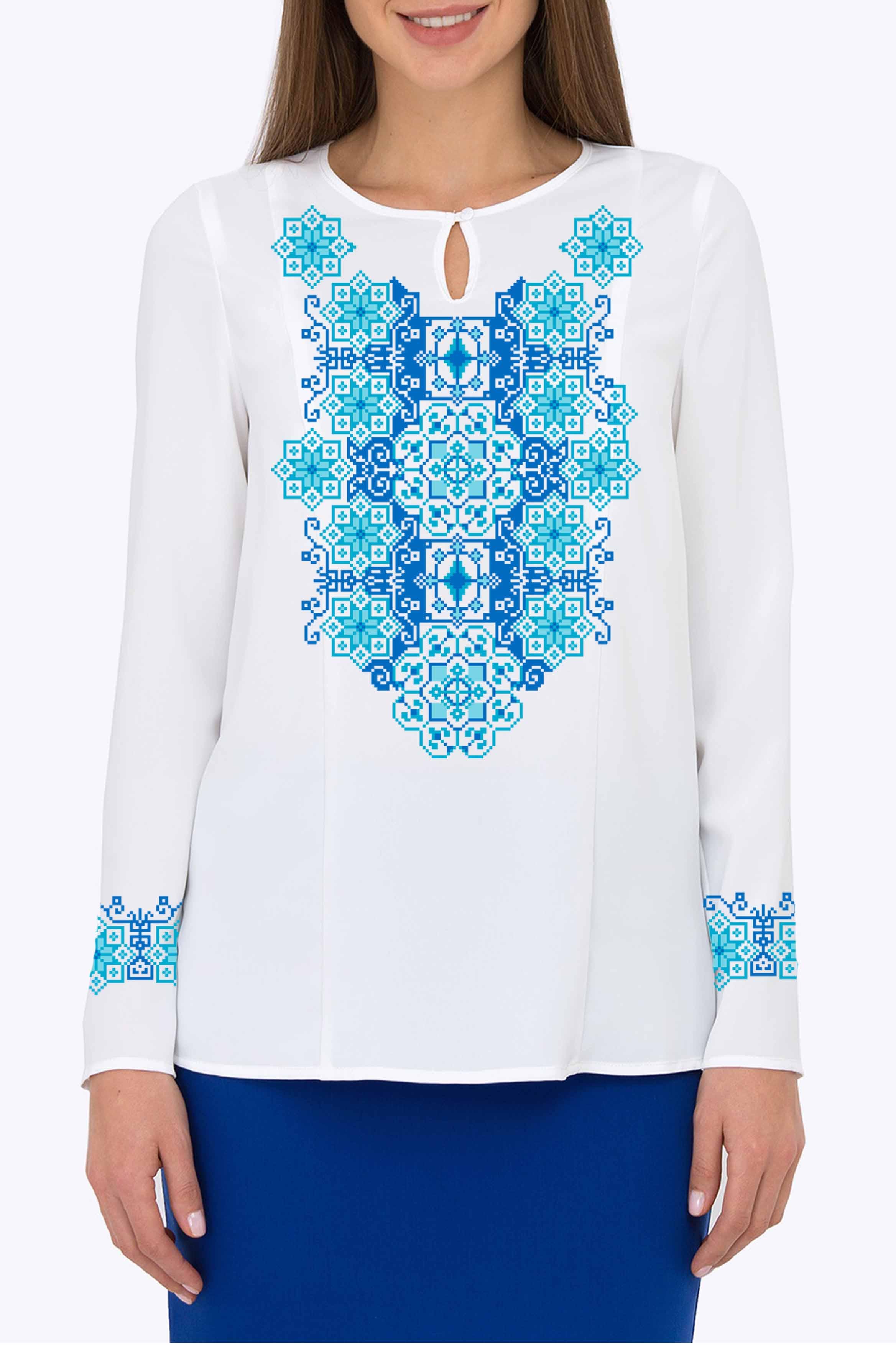 Заготовка для вишивки нитками або бісером сорочка СЖ-73 габардин Заготовка для вишивки нитками або бісером сорочка СЖ-73 габардин