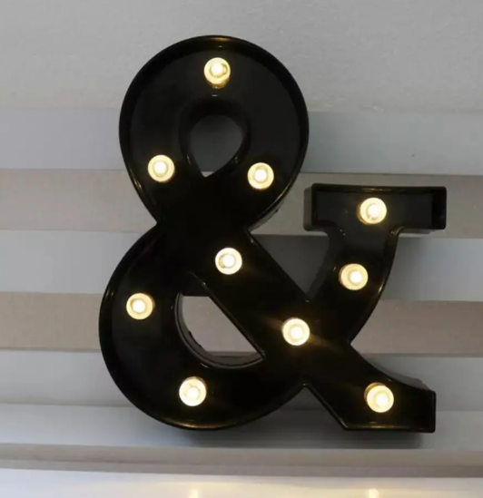 Літера з підсвіткою End об'ємна маленька 22x18 см Чорний (Ч1240) - фото 3 Літера з підсвіткою End об'ємна маленька 22x18 см Чорний (Ч1240) - фото 3