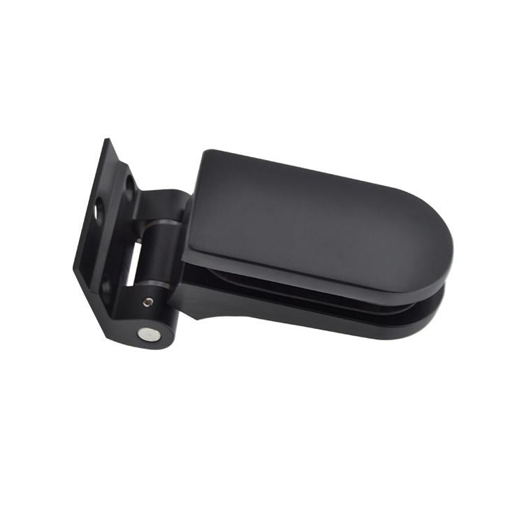 Петля интерьерная для стеклянных межкомнатных распашных дверей горизонтальная алюминиевая DLH-882-blk Черный (15322523)