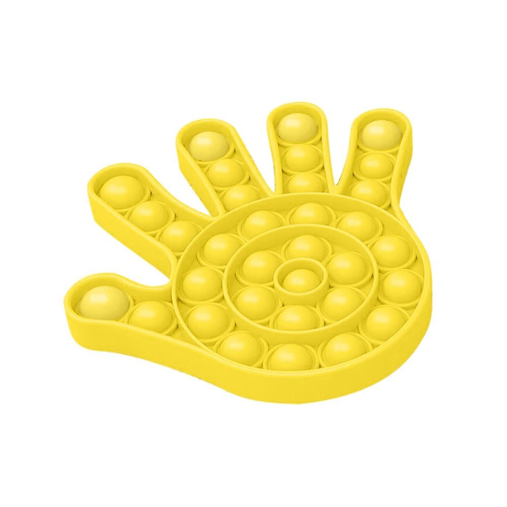 Сенсорная силиконовая игрушка пупырка антистресс Pop It фиджет Hand Yellow