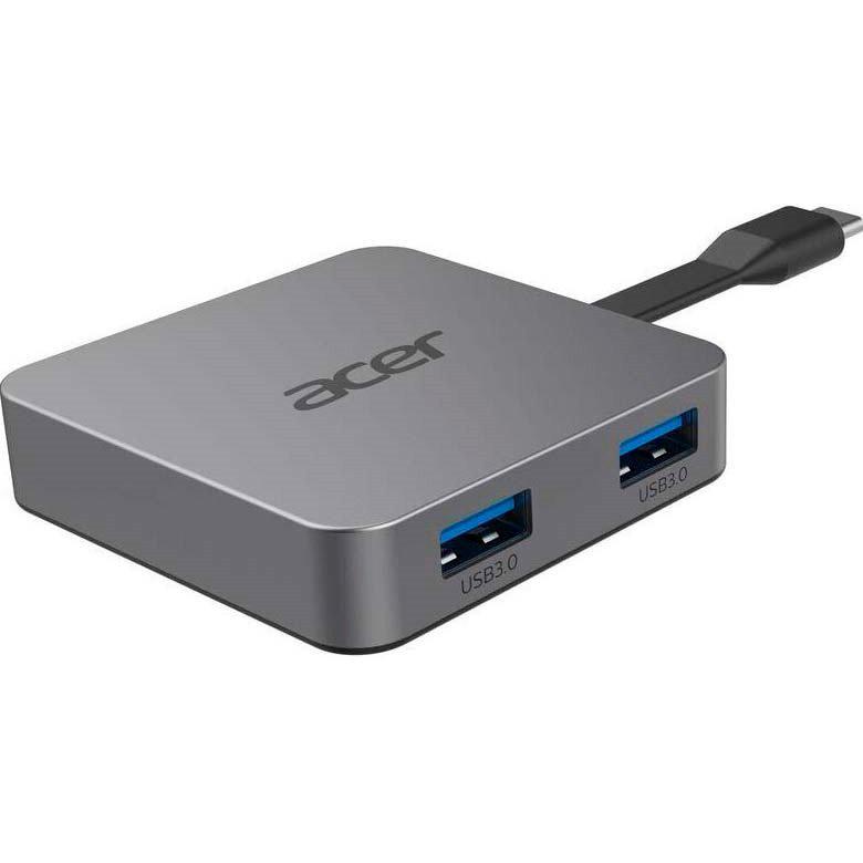 Док-станція для ноутбука Acer USB-C - 2xUSB-A 0.15м Сірий (HP.DSCAB.014)
