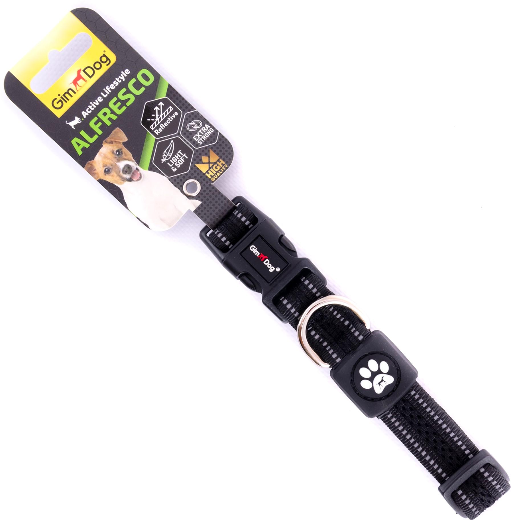 Нашийник для собак GimDog Alfresco подвійний неопрен 20 мм 28-40 см Чорний (8009632059433)