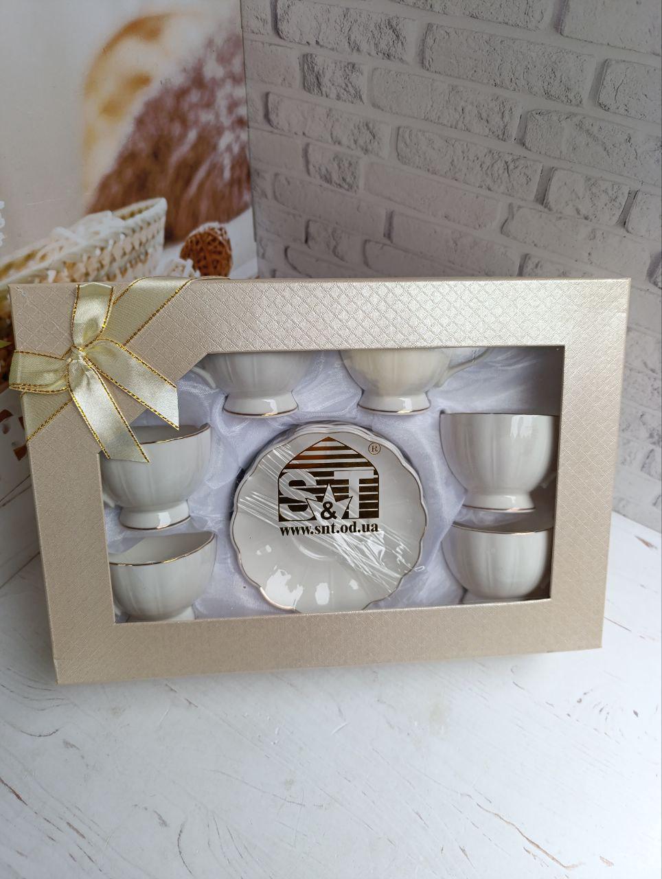 Сервиз кофейный SNT Лауретта фарфор 150 мл 6 персон 12 пр. Белый (1548-00) Сервиз кофейный SNT Лауретта фарфор 150 мл 6 персон 12 пр. Белый (1548-00)
