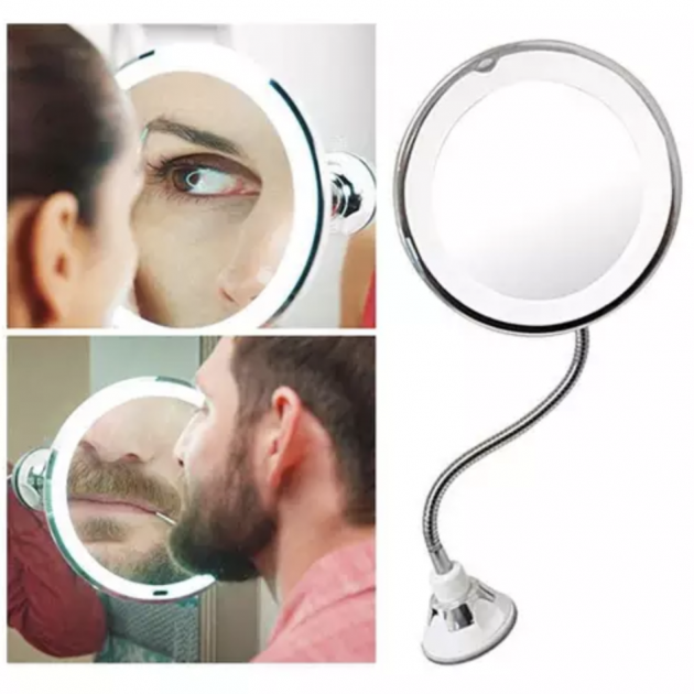 Дзеркало Magic Flexy Mirror з підсвічуванням LED косметичне - фото 4