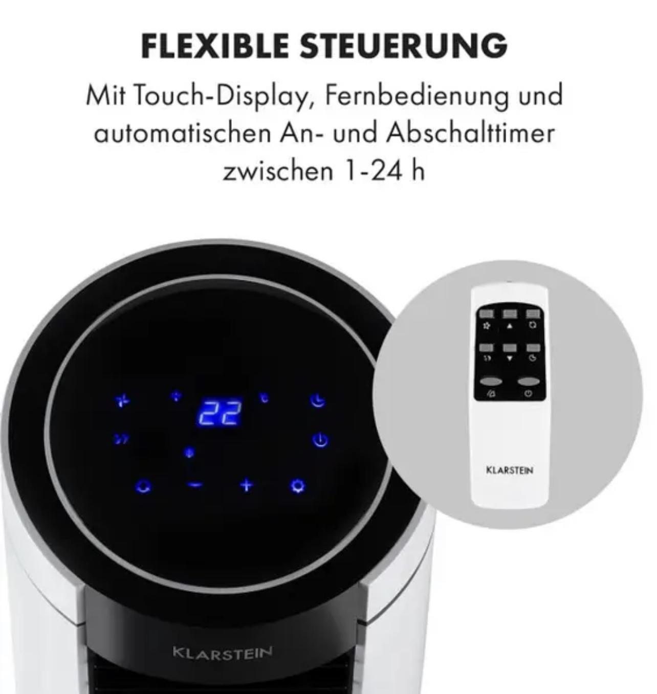 Кондиціонер мобільний KLARSTEIN Metrobreeze Miami 9000 BTU/2,6 кВт 950 Вт 26-44 м2 Біло-чорний (10034678) - фото 4 Кондиціонер мобільний KLARSTEIN Metrobreeze Miami 9000 BTU/2,6 кВт 950 Вт 26-44 м2 Біло-чорний (10034678) - фото 4