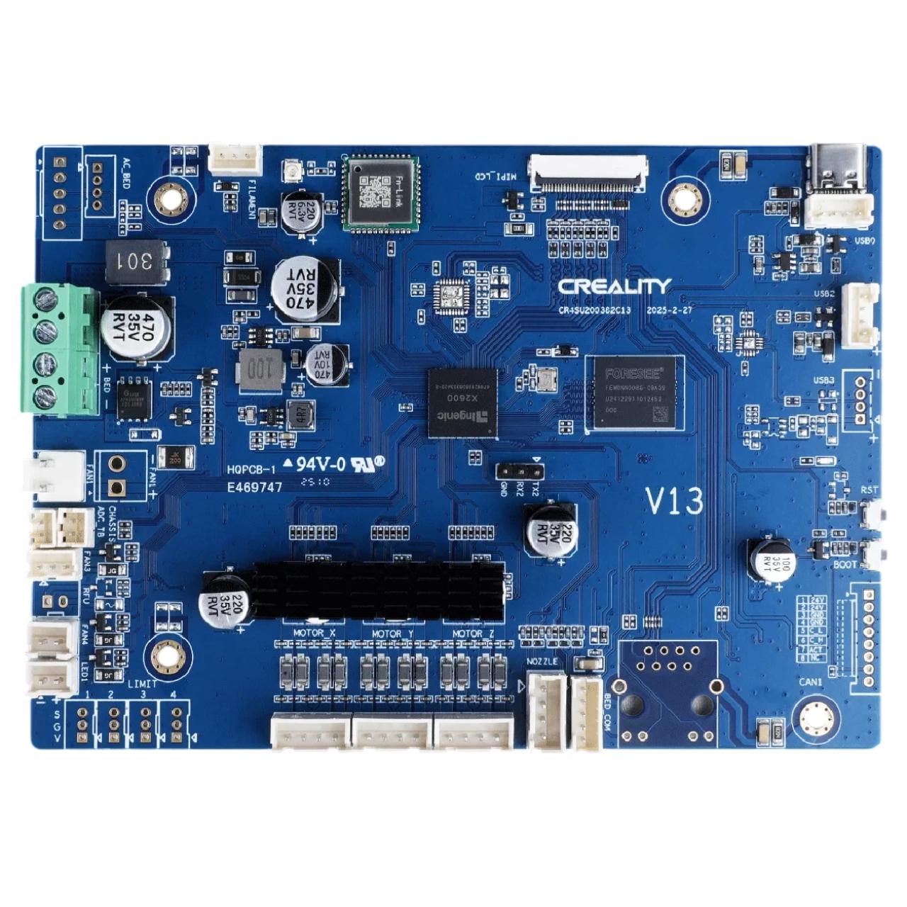 Материнская плата для 3D-принтера CREALITY K1C 2025 CR4SU200382C13 32Bit TMC2209 X2600 Blue PCB (4002020085)
