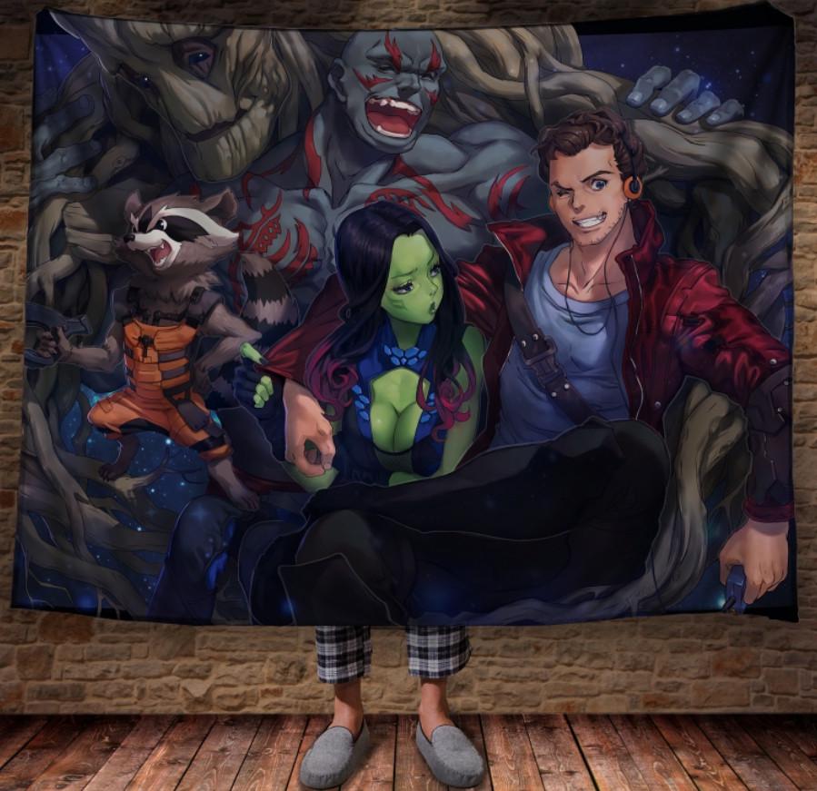 Плед с 3D принтом Комикс Арт Стражи Галактики 150х200 см (epi_1177)