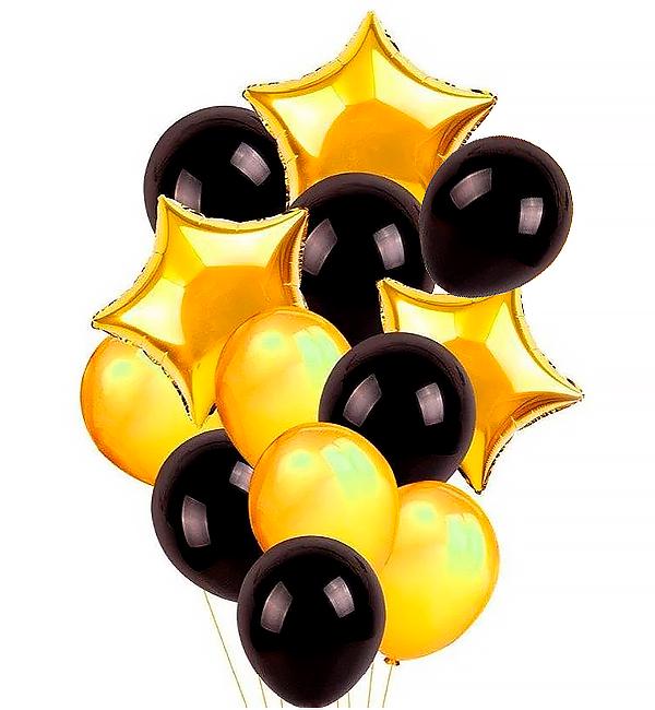 Воздушные шары 13 шт. Gold/Black
