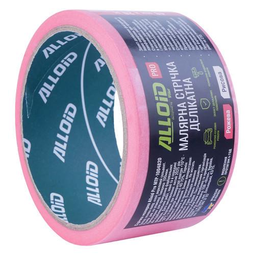 Лента малярная Alloid Pro деликатная рисовая 48 мм х 20 м 100 мкм Розовый