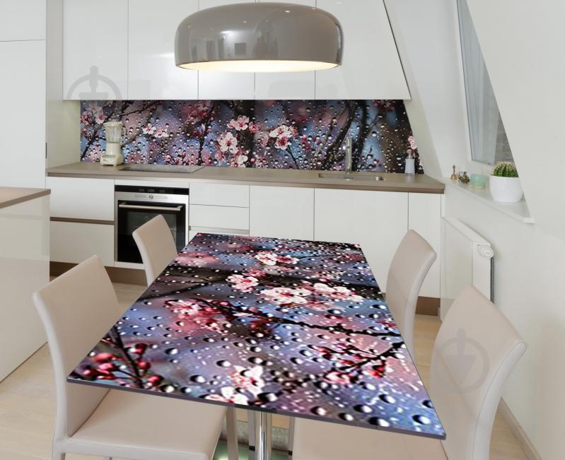 Наклейка 3Д виниловая на стол Zatarga «За окном дождит» 600х1200 мм (Z184453st)