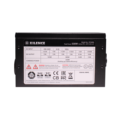 Блок питания Xilence XP500R6 Performance CATX Retail Box 120 мм 85% 500W (558706) - фото 8