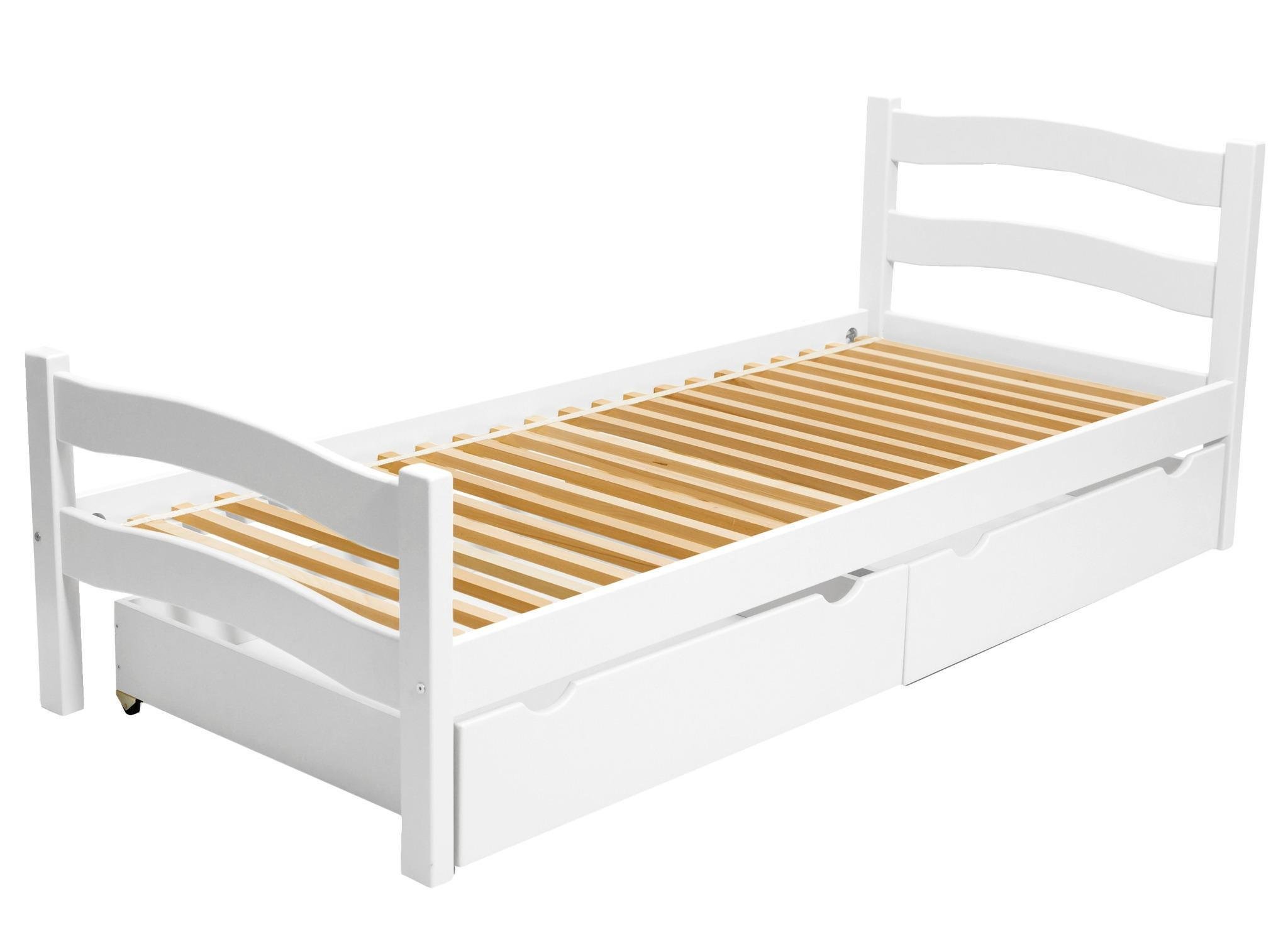 Ліжко підліткове Goydalka Paris з шухлядою 160x80 см Білий - фото 1 Ліжко підліткове Goydalka Paris з шухлядою 160x80 см Білий - фото 1