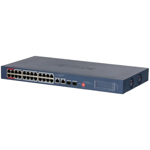 Коммутатор Dahua DH-CS4228-24GT-375 управляемый 26-портовый Layer 2 PoE 375 Вт для настольной установки (DH-CS4228-24GT-375)