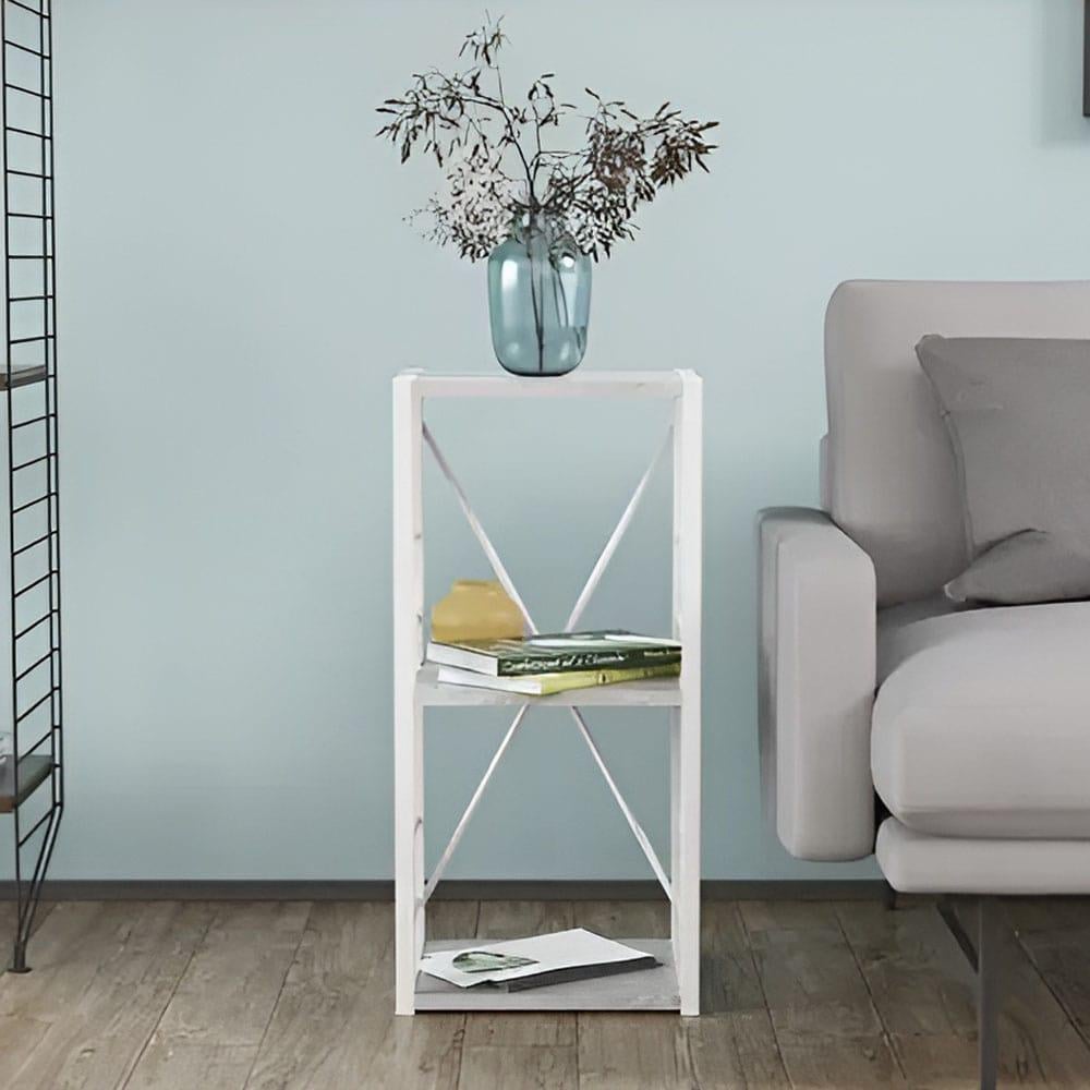 Этажерка Ferrum-decor Коннект 3/34 ДСП 16 мм 73x34x28 см Белый (FRD-104295)