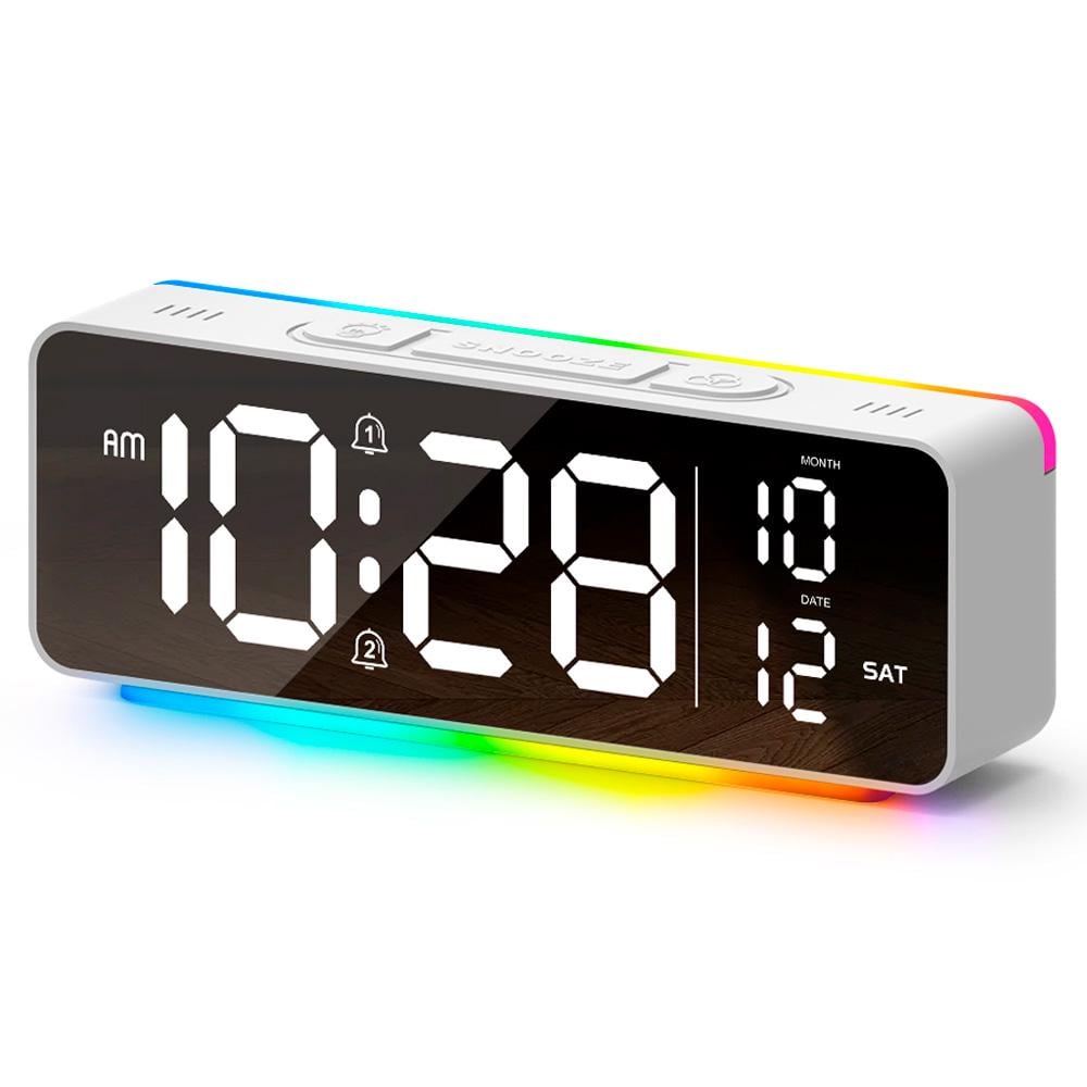 Часы настольные электронные LOSSO NeoTime RGB Белый (564339375)