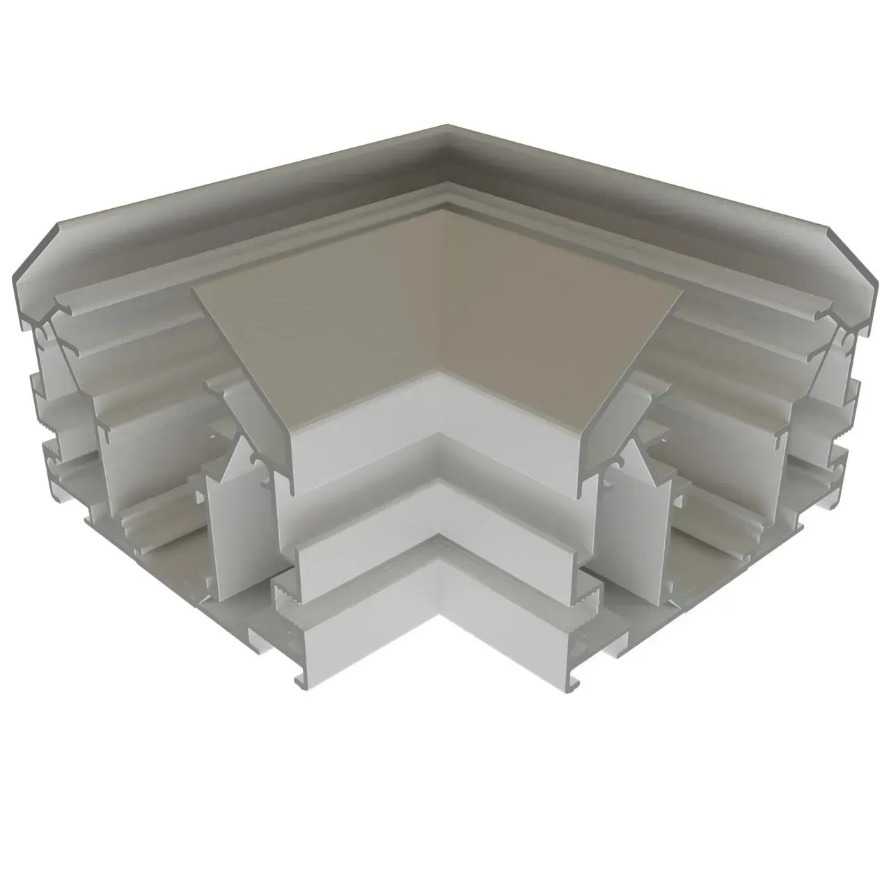 Соединитель угловой OL441 для шинопровода натяжного потолка 48V Белый (33003224)