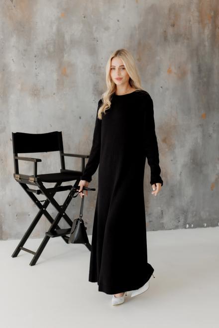 Платье макси ART KNIT Николь М Черный (42485)