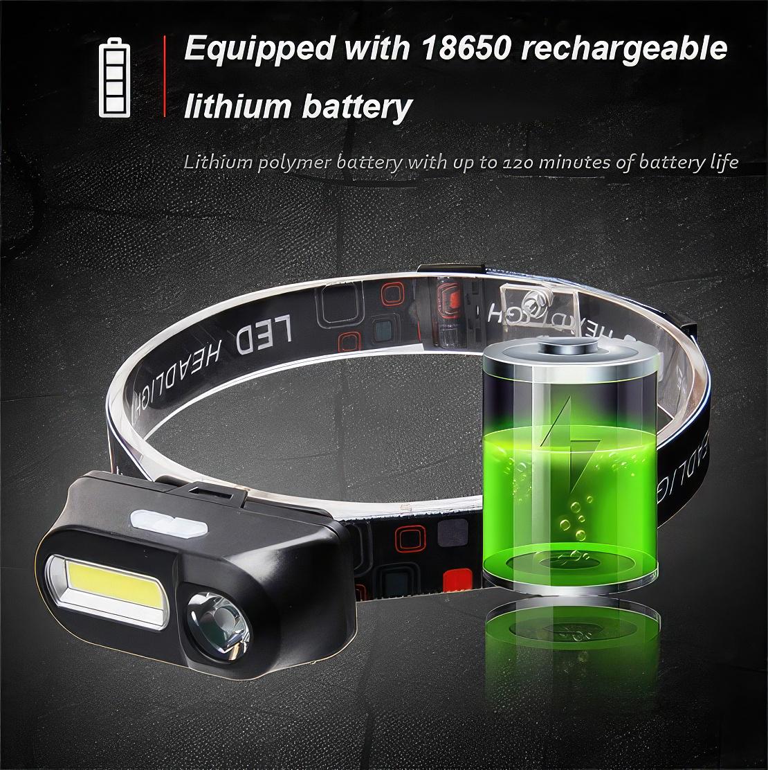 Ліхтарик налобний акумуляторний X-Balog BL 1084 біле/червоне світло (1010357-Black) - фото 3 Ліхтарик налобний акумуляторний X-Balog BL 1084 біле/червоне світло (1010357-Black) - фото 3