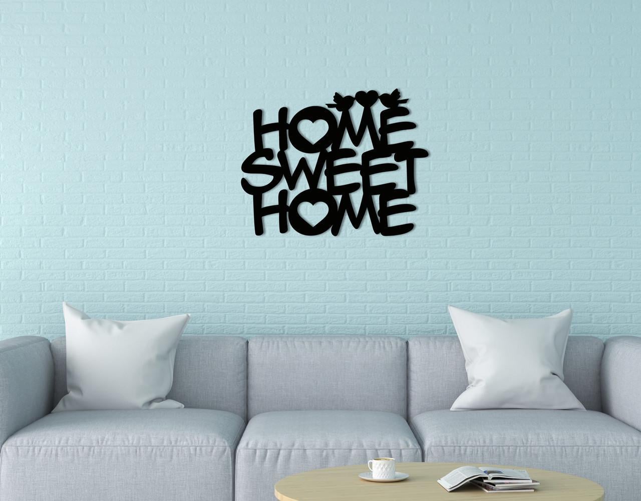 Декоративное панно на стену Upwood Decor Sweet Home 80х80 см Black (1524209495)