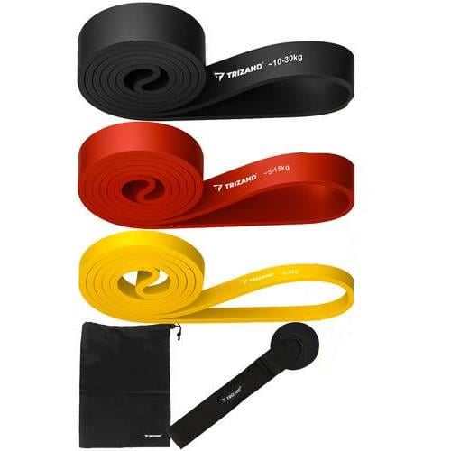 Набор эспандеров для фитнеса Trizand 25879 до 30 кг 3 шт. (47136)
