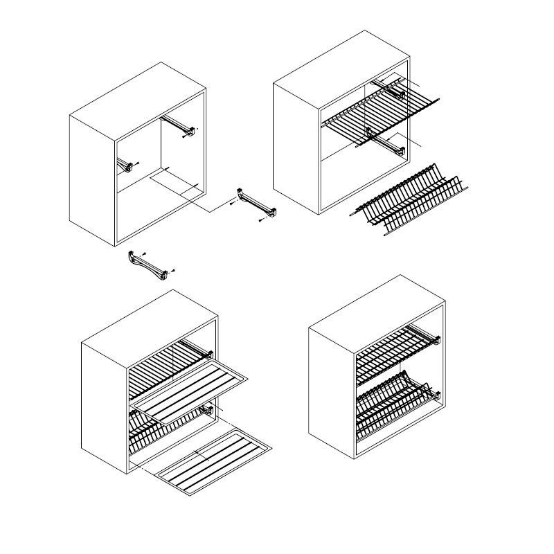 Сушарка для посуду 800 мм без рами Чорний - фото 14 Сушарка для посуду 800 мм без рами Чорний - фото 14