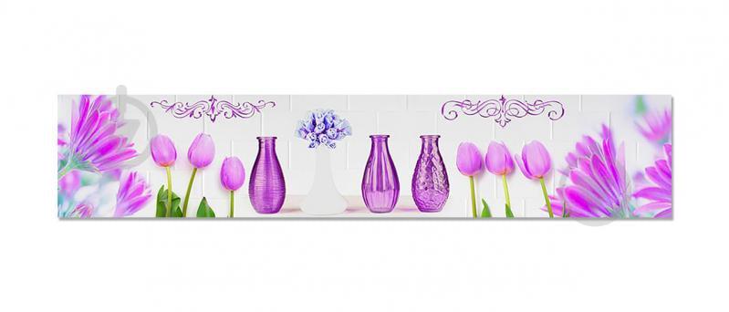 Наклейка вінілова фартух кухонний Zatarga "Вази і Тюльпани" 600х3000 мм (Z181319/2)