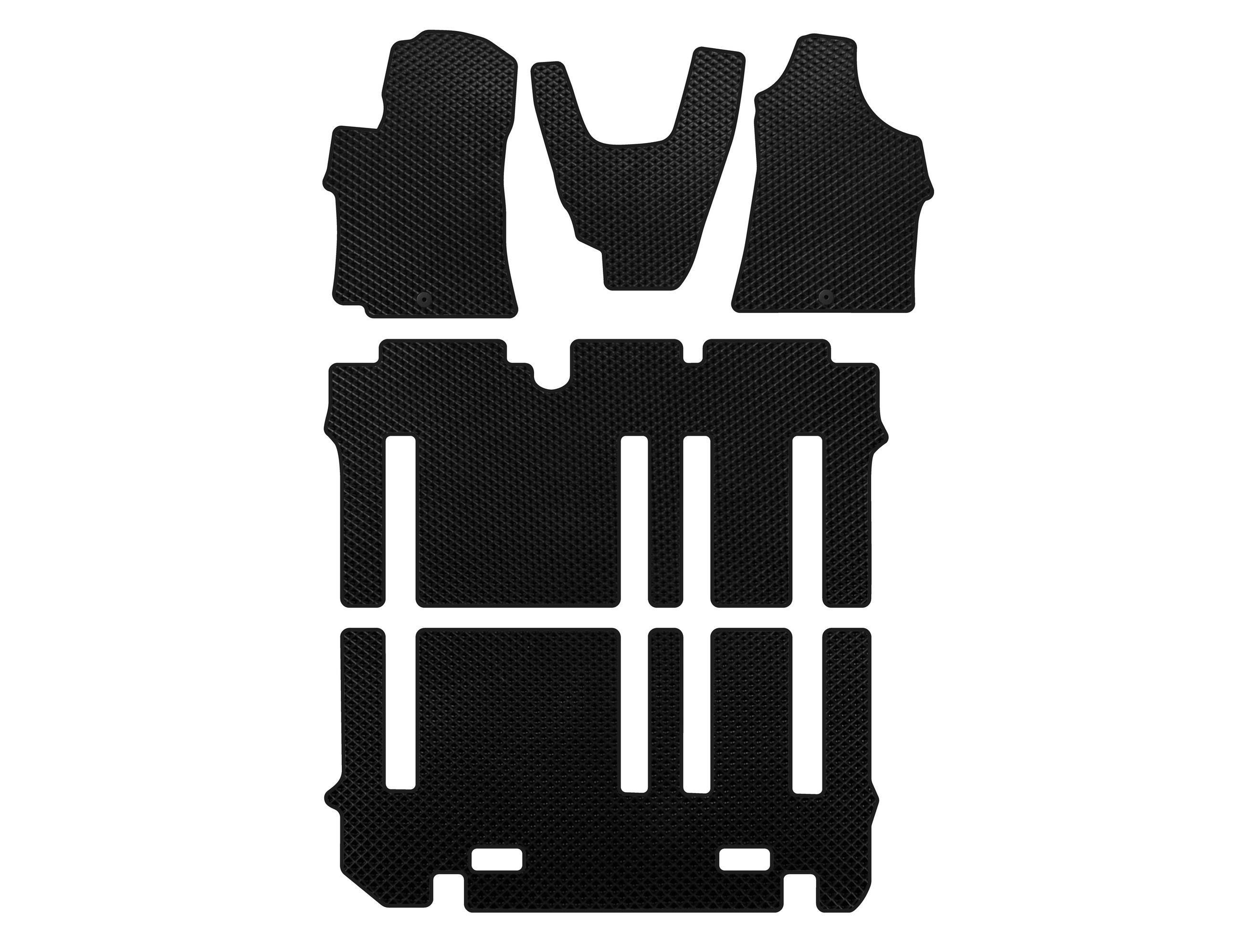 Килимки Digital Designs EVA повний салон для Hyundai H300 H1 Starex 2008-2020 рр. етилвінілацетат Чорний (133276)