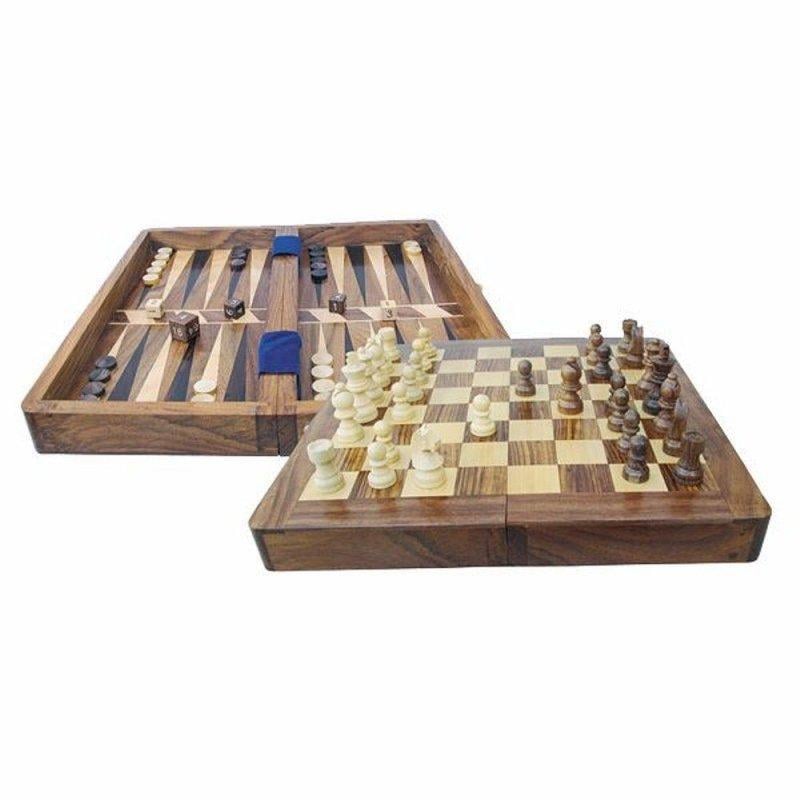 Игровой набор Sea Club шахматы и нарды 26x26x2 cм (9135.V)