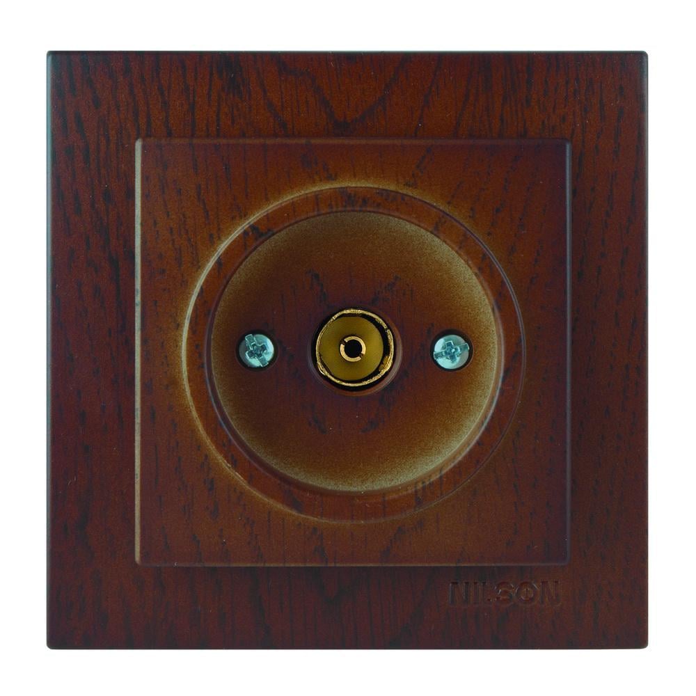 Розетка Nilson TouranTV прохідна Горіх (24271028)