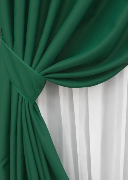 Комплект штор в гостиную/спальню Midnight блекаут 1,5х2,9 м 2 шт. Зеленый (1398ш) - фото 4 Комплект штор в гостиную/спальню Midnight блекаут 1,5х2,9 м 2 шт. Зеленый (1398ш) - фото 4