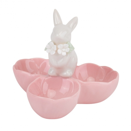 Подставка для 3 яиц Кролик 10 см Розовый (5009-004) - фото 1 Подставка для 3 яиц Кролик 10 см Розовый (5009-004) - фото 1