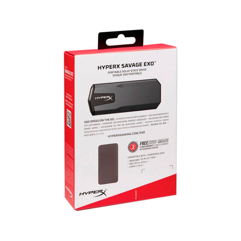 SSD накопичувач зовнішній SSD 2.5" USB 480GB Kingston HyperX Savage EXO Black (SHSX100/480G) - фото 4 SSD накопичувач зовнішній SSD 2.5" USB 480GB Kingston HyperX Savage EXO Black (SHSX100/480G) - фото 4