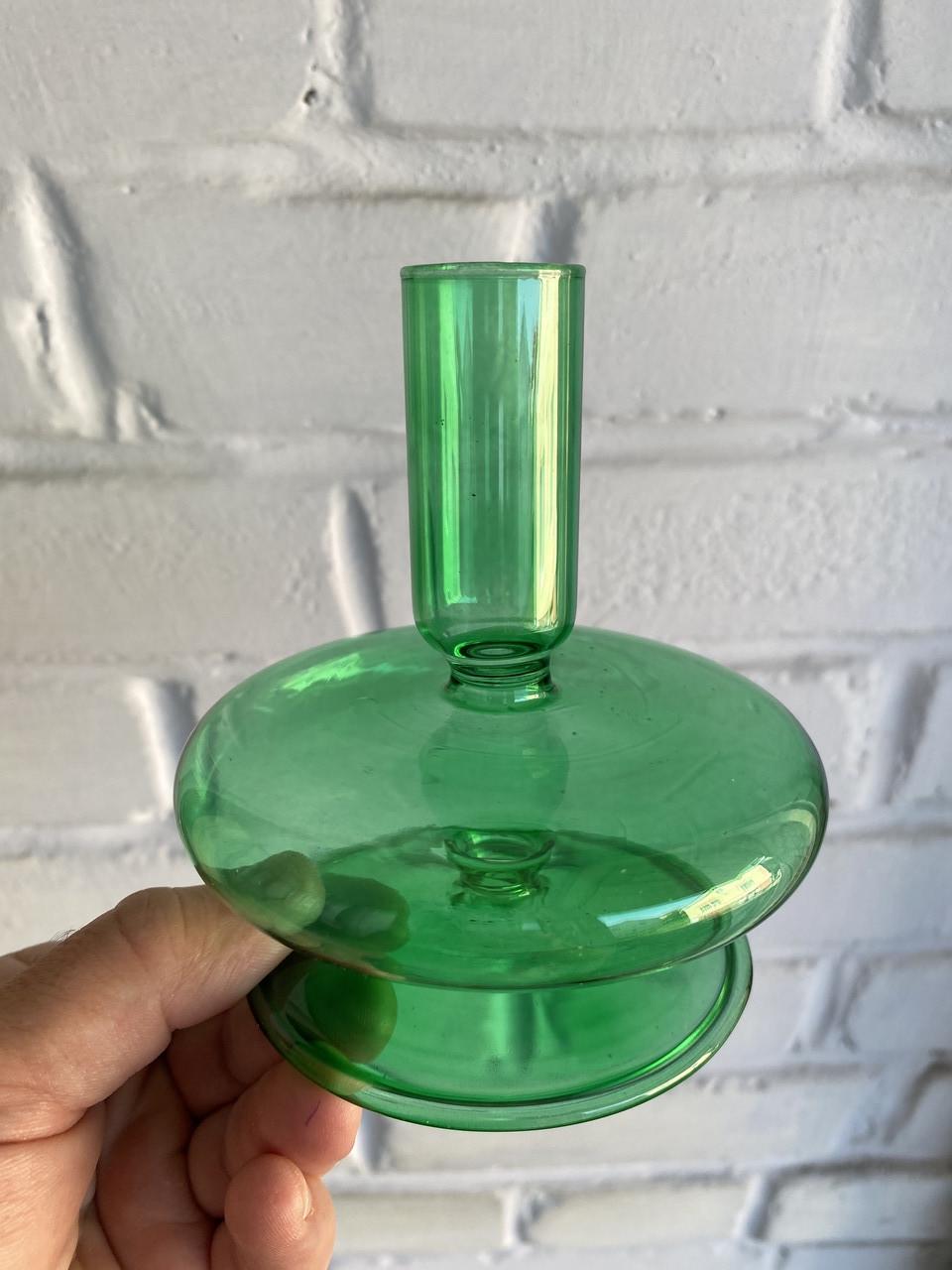 Подсвечник праздничный Remy-Decor Телли стеклянный для тонкой свечи 11 см Зеленый - фото 3 Подсвечник праздничный Remy-Decor Телли стеклянный для тонкой свечи 11 см Зеленый - фото 3