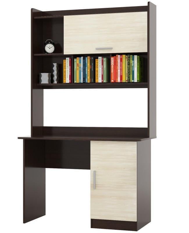 Компьютерный стол Эверест Школьник-5 с надстройкой 1100х550х1886 мм Венге/Дуб молочный (EVR-20081)