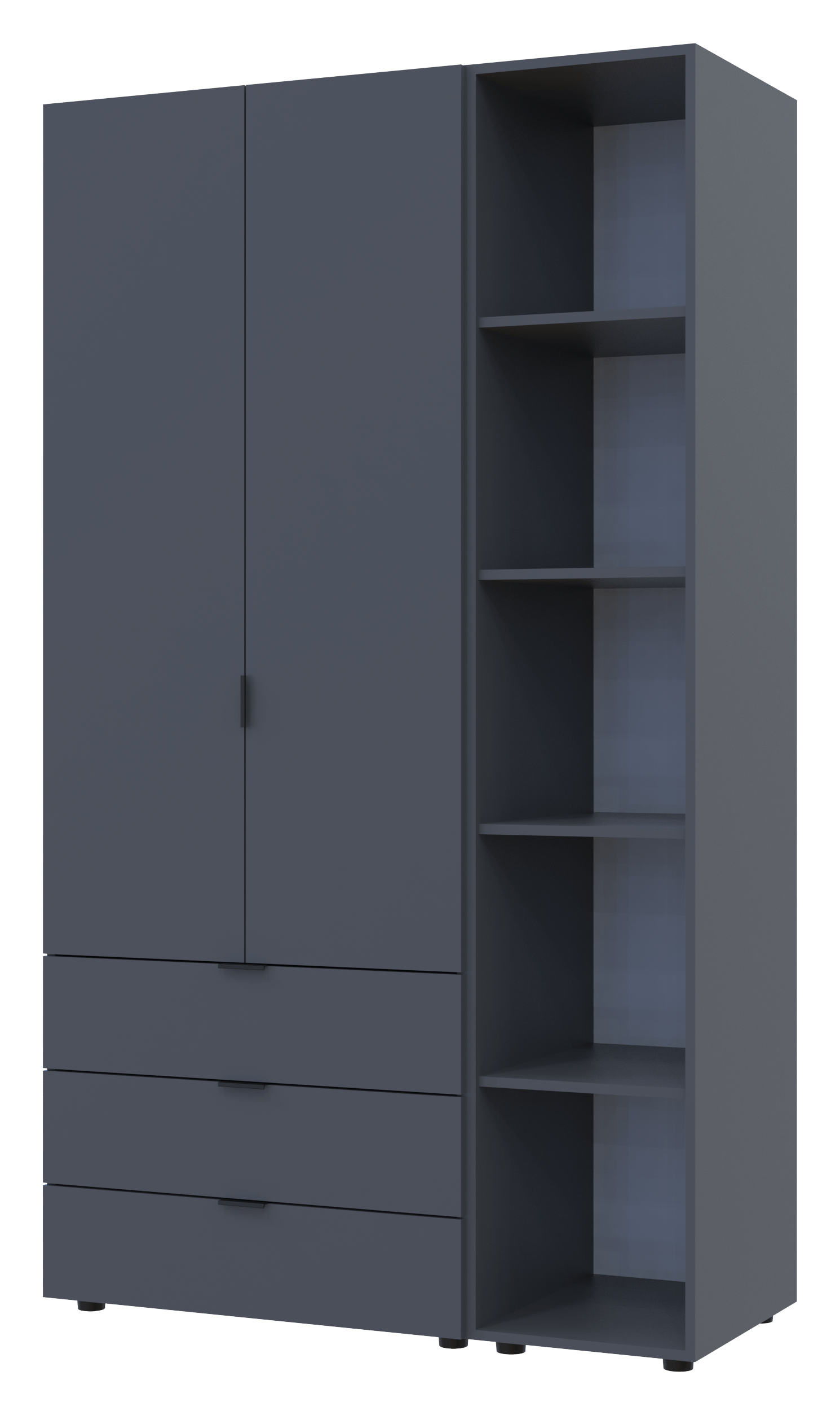 Комплект шкафов для одежды Doros Гелар 115,7х49,5х203,4 см 2 шт. Графитовый (DRS-011145)