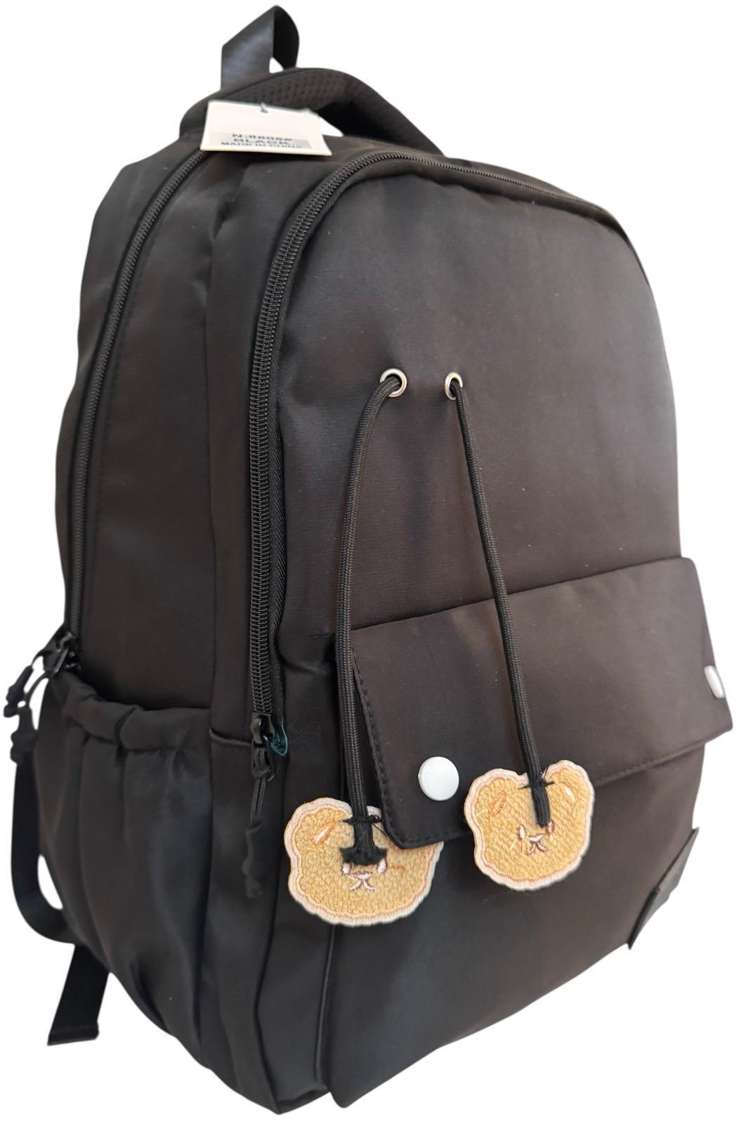 Рюкзак школьный с тремя отделениями Черный (8806B) - фото 4 Рюкзак школьный с тремя отделениями Черный (8806B) - фото 4