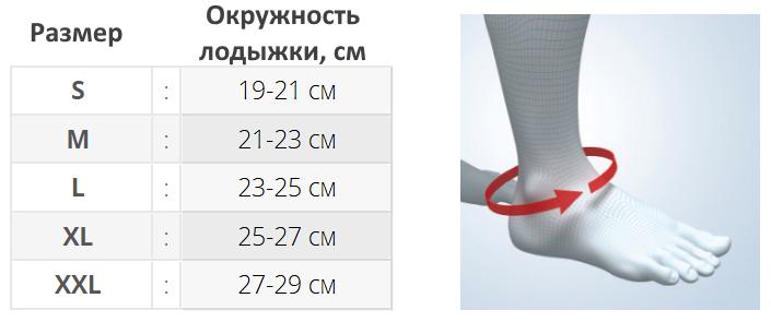 Еластичний тканий гомілковостопний бандаж Aurafix 408 компресійний з силіконовими вставками S (408_Aurafix) - фото 3