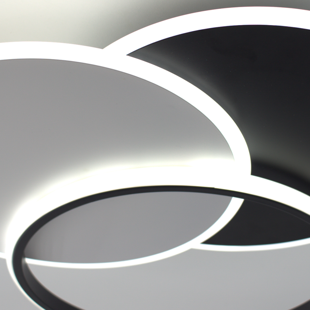 Люстра ESLLSE VEGA TRIPLE 3R с пультом 70 Вт 490х490х60 мм Черно-белый (2608902708) - фото 5