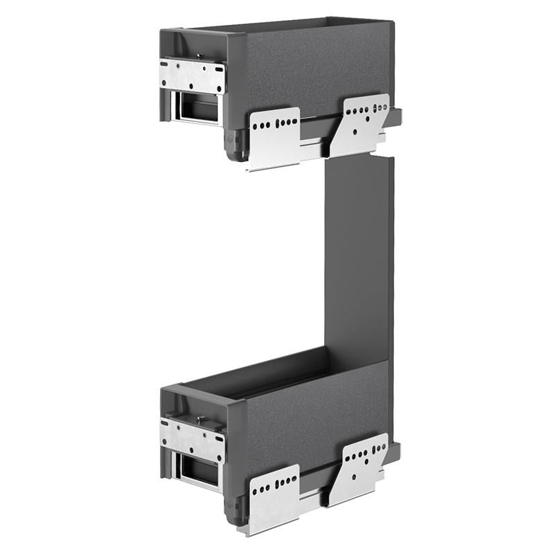 Карго узкое металлическое левое крепление Vibo Lamina 150 мм графит (ELQGM152SXLGM)