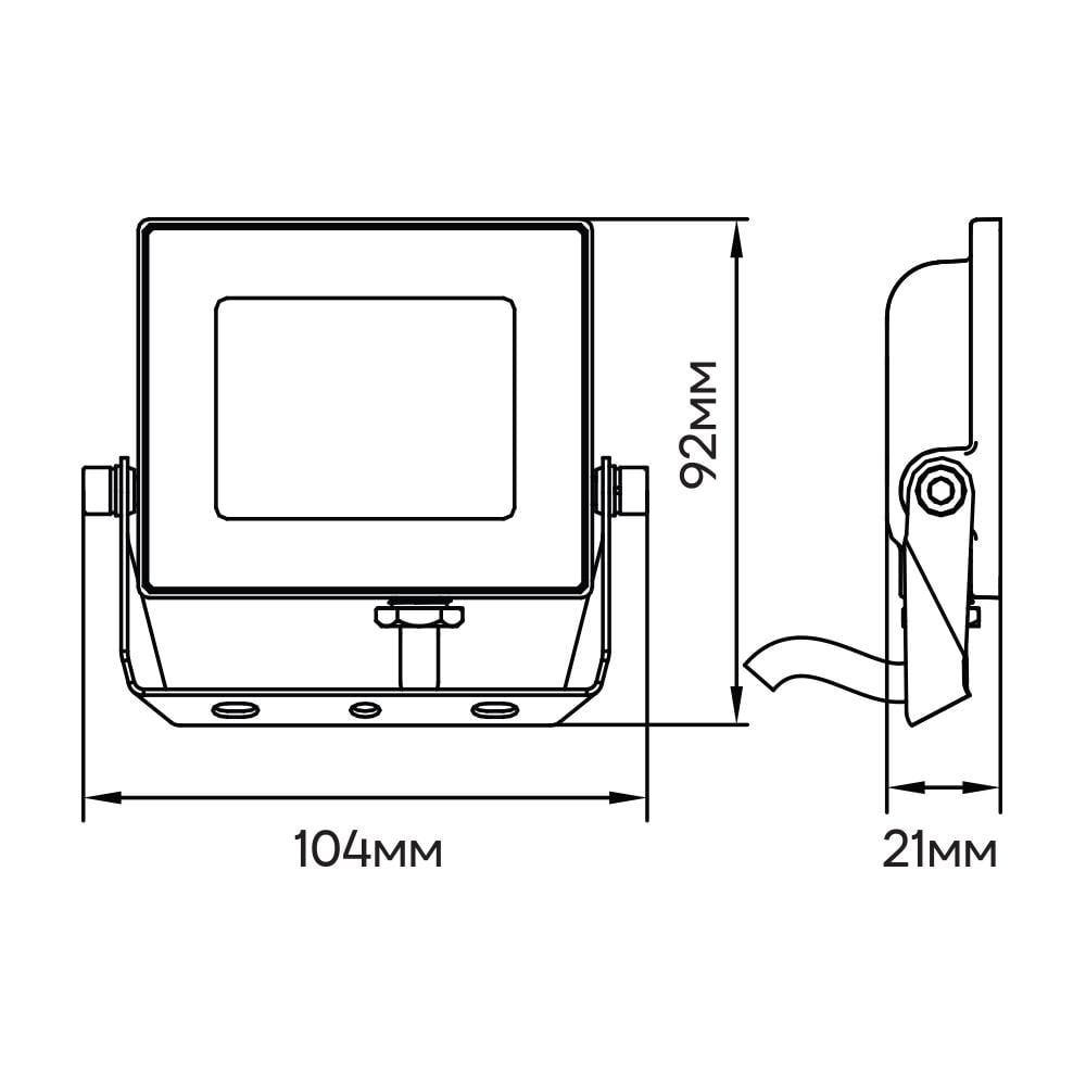 Світлодіодний прожектор Ardero LL-1010ARD 10W 800Lm 6500K - фото 5