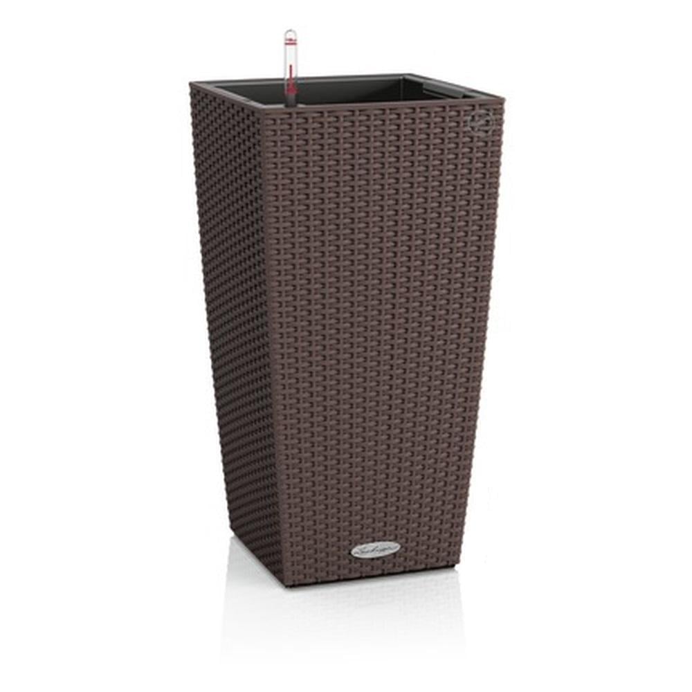 Умный горшок Lechuza Cubico Cottage 30 квадратный 14 л 30x56 см Мокко