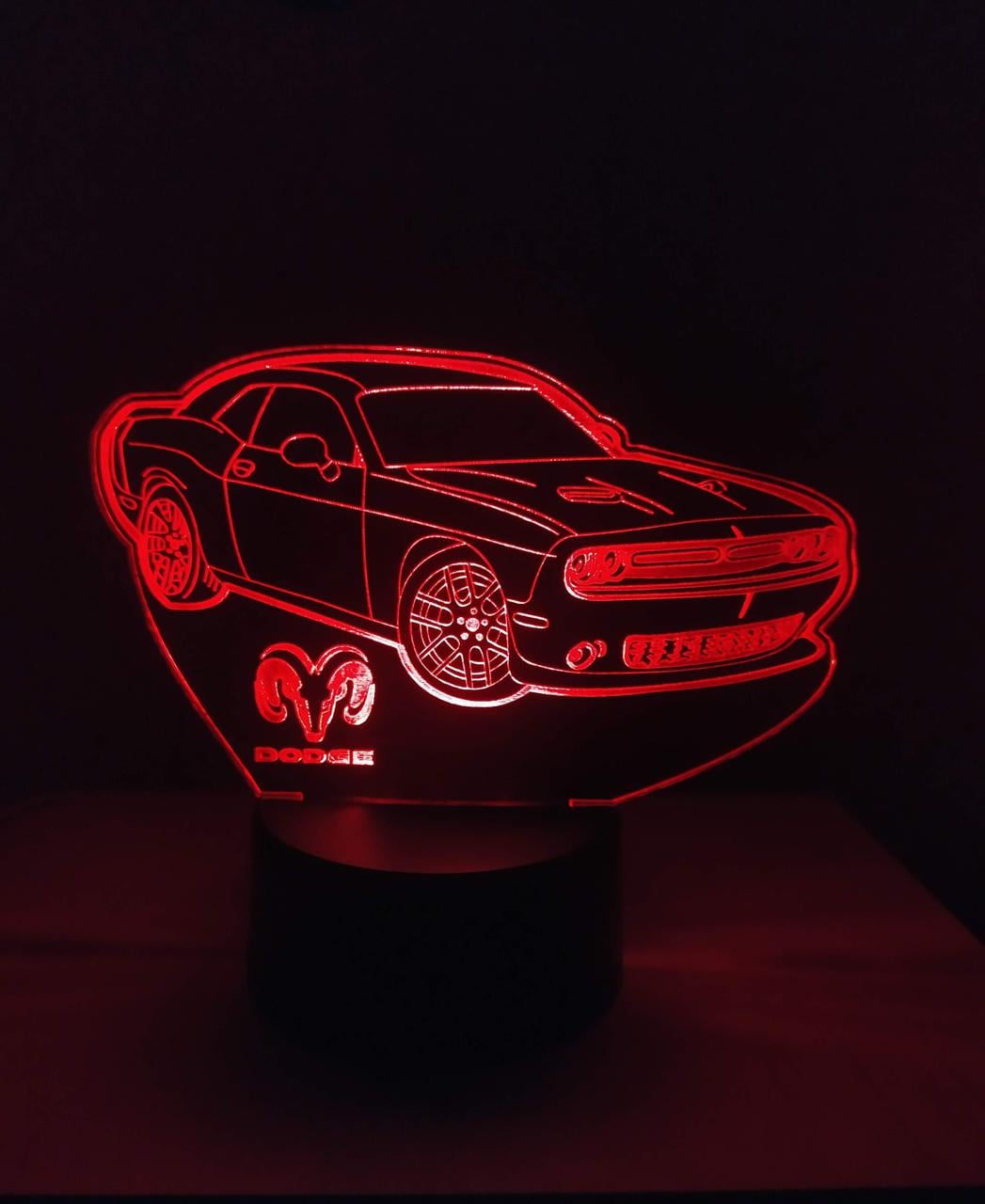 3D-ночник Dodge challenger несколько подсветок/на батарейках (1700031064)