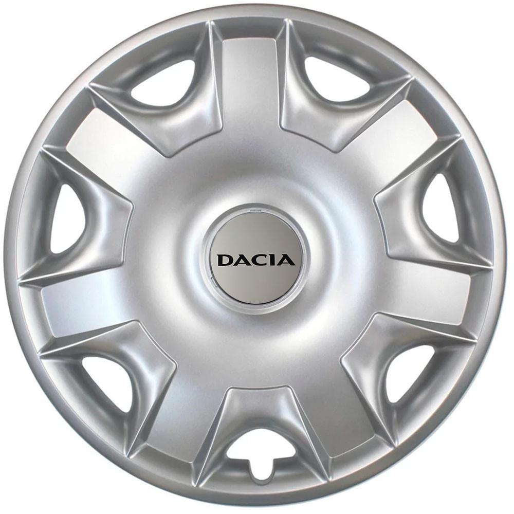 Колпаки SJS 301 с логотипом Dacia R15 4 шт. Серебряный (2654555303)